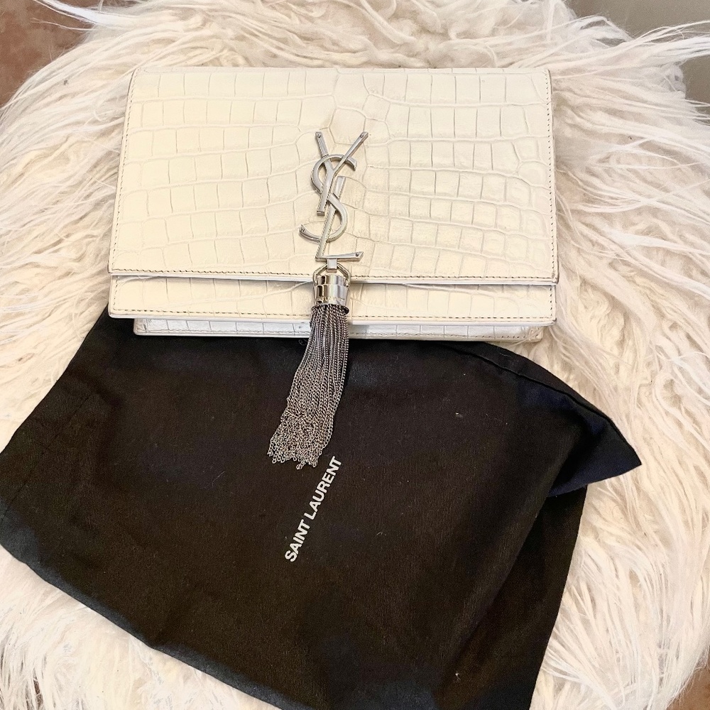 Ysl Kate crocodile embossed
